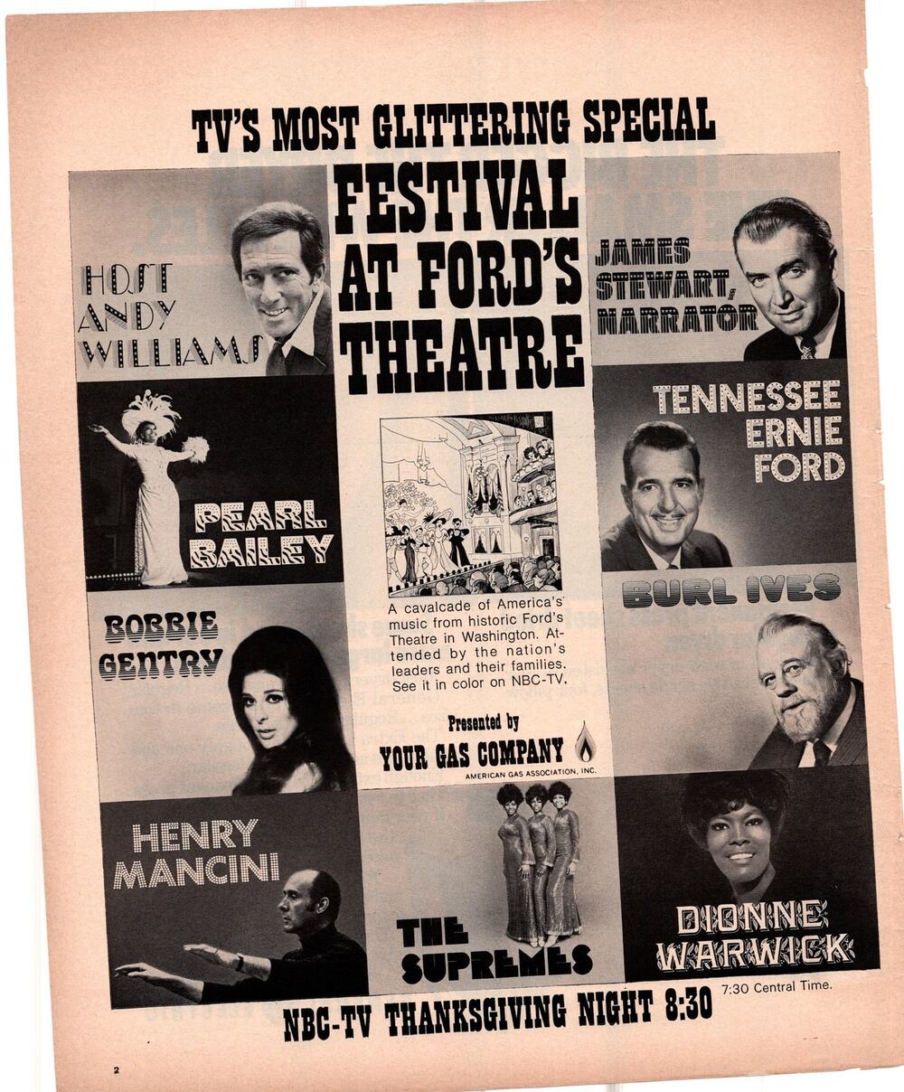 Festival at Fords Theatre Television Special Advertisement 1960s Vintage NBC